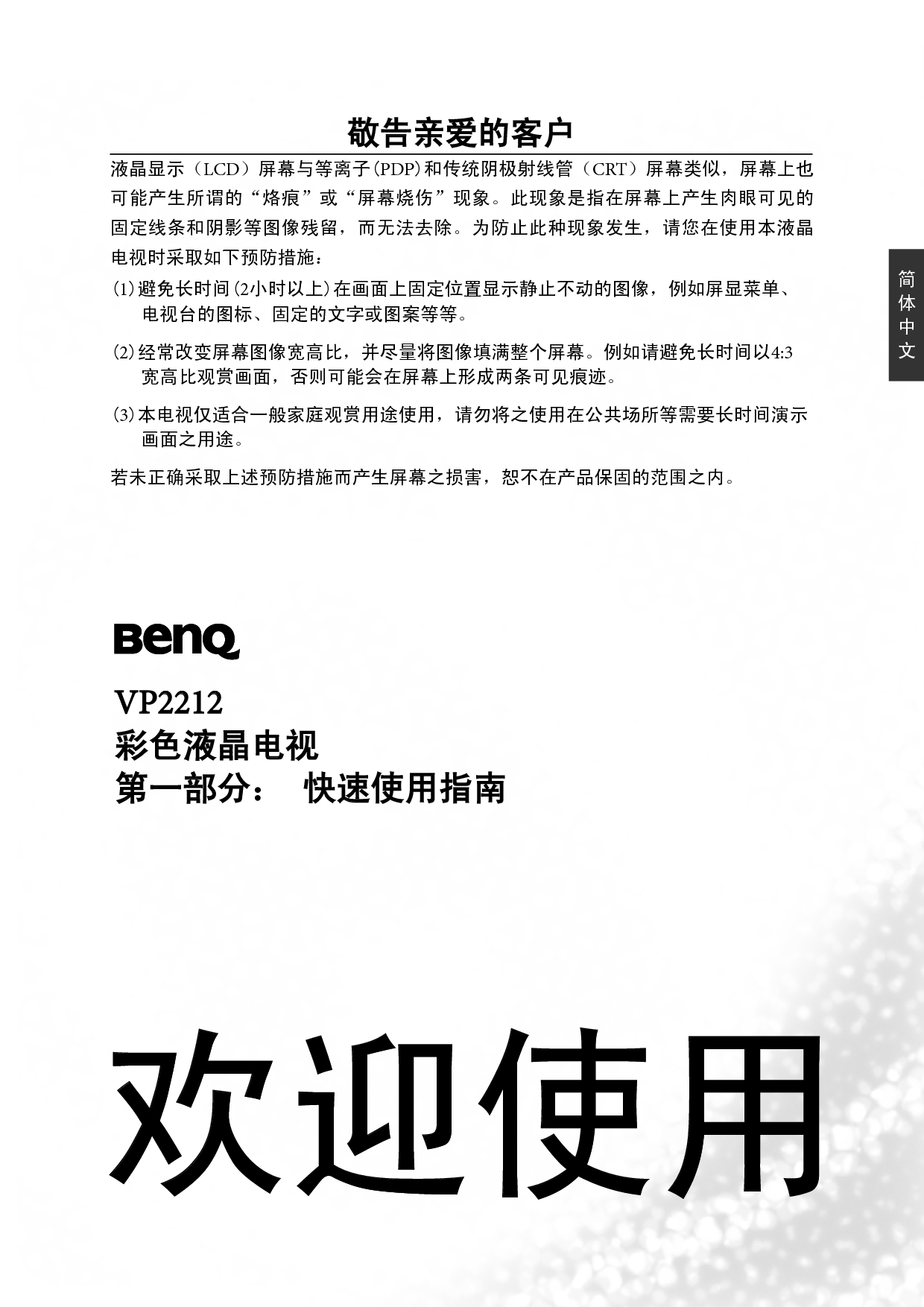 明基 Benq VP2212 使用手册 第2页