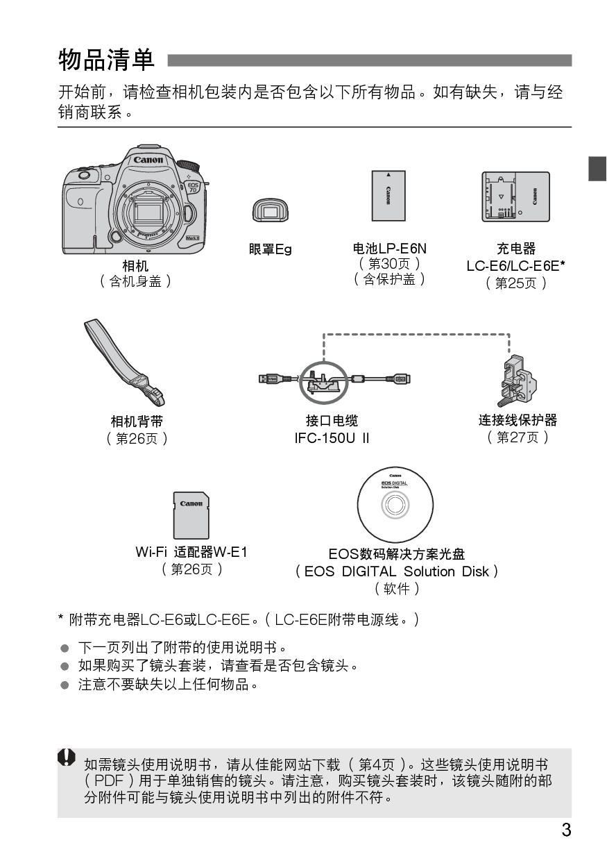 佳能 Canon EOS 7D Mark II 固件1.1.0以上 基本使用说明书 第2页