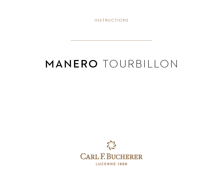 宝齐莱 Carl F Bucherer MANERO TOURBILLON 使用说明书 封面