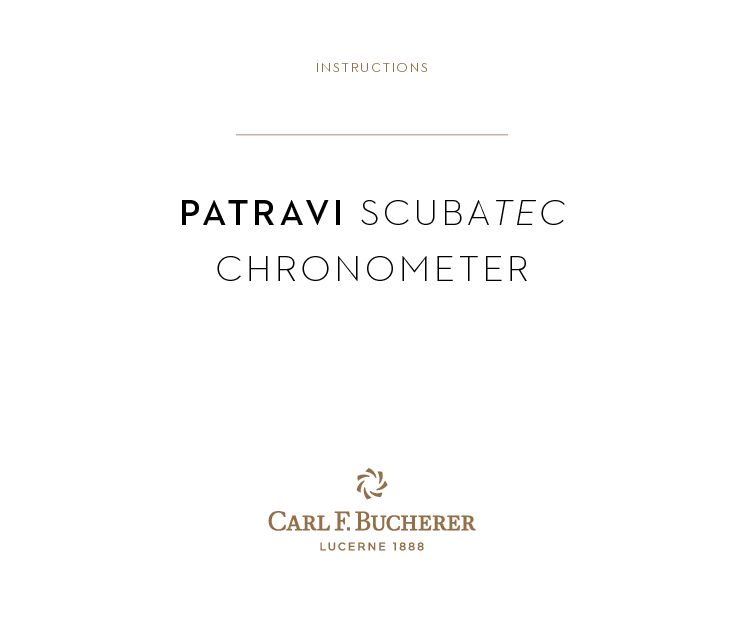 宝齐莱 Carl F Bucherer PATRAVI SCUBATEC CHRONOMETER 使用说明书 封面