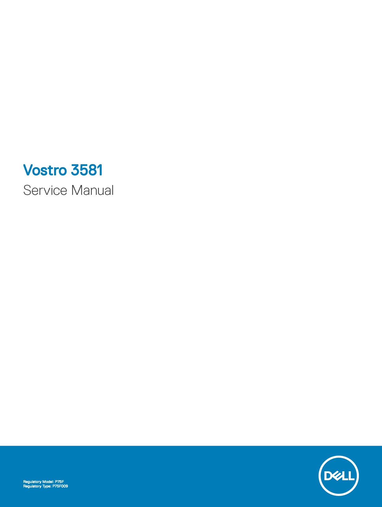 戴尔 Dell Vostro 3581 维修服务手册 封面