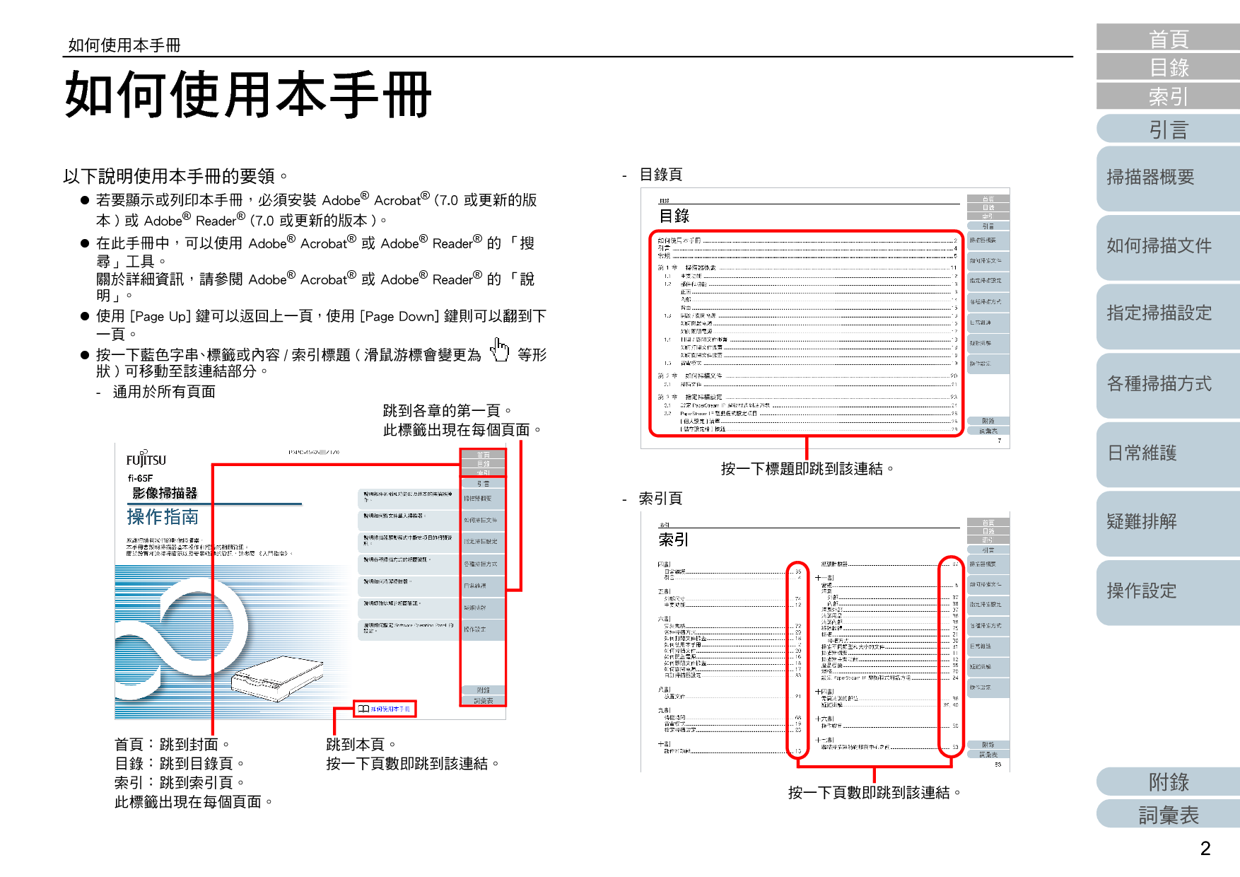 富士通 Fujitsu fi-65F 繁体 使用指南 第1页