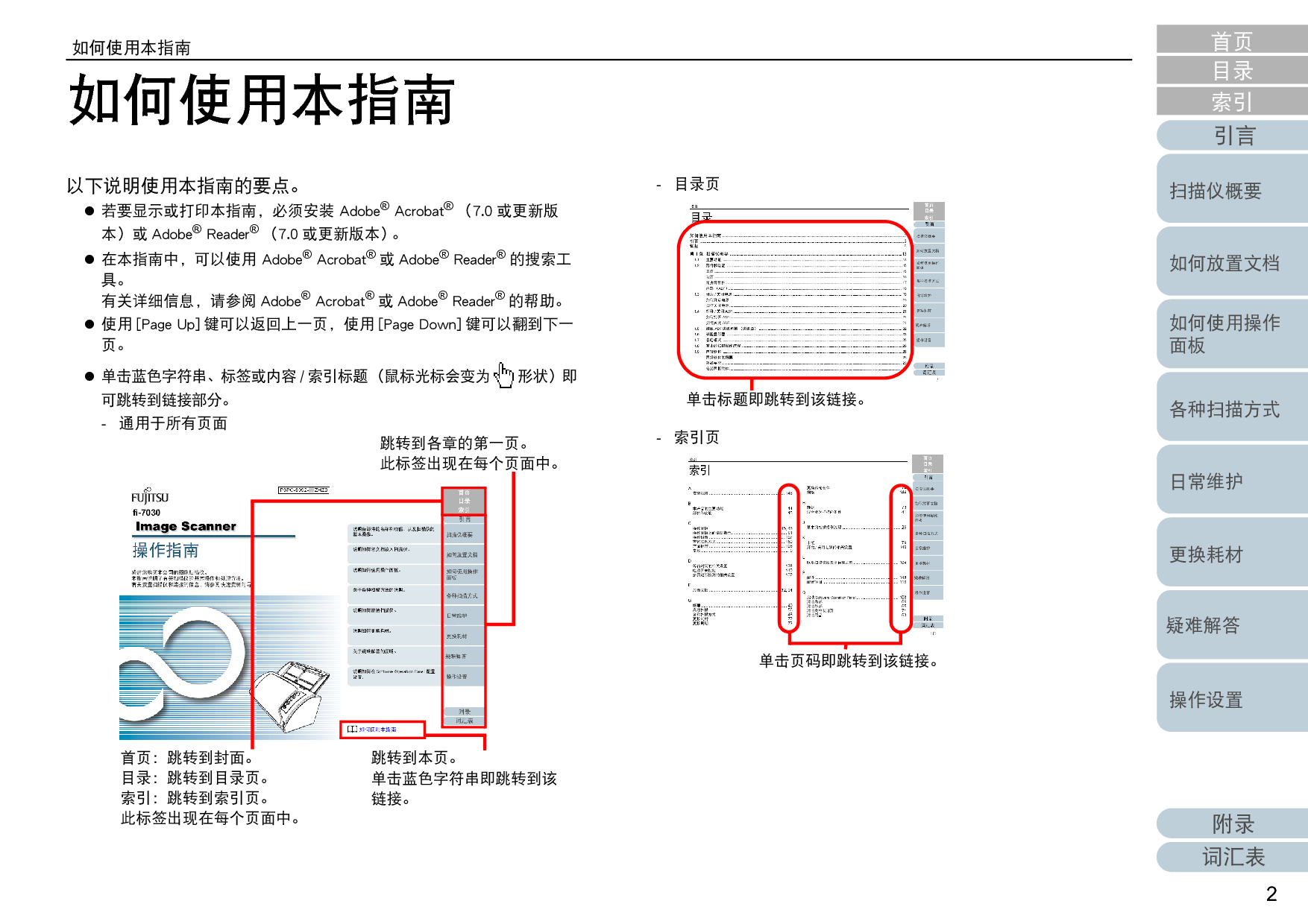 富士通 Fujitsu fi-7030 使用指南 第1页