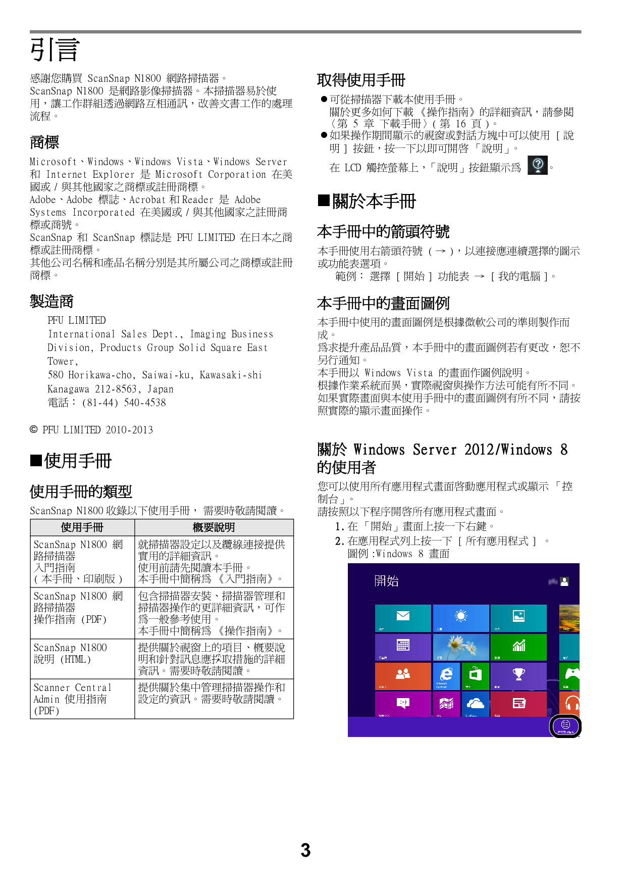 富士通 Fujitsu ScanSnap N1800 繁体 入门指南 第2页