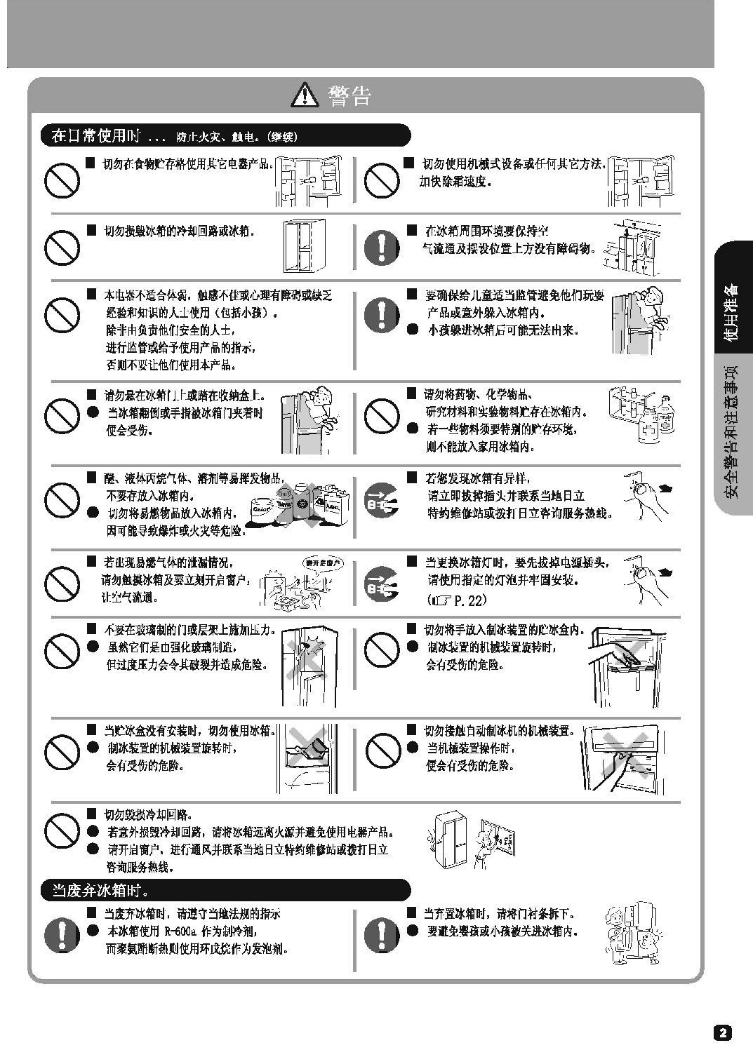 日立 Hitachi R-SBS2000C 使用说明书 第2页