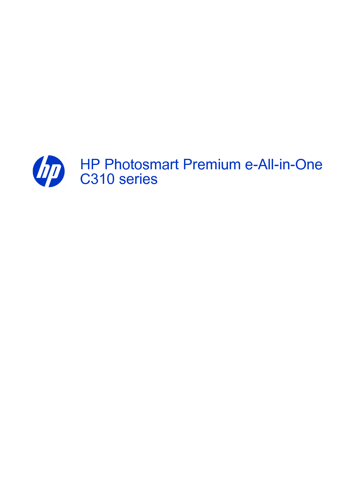 惠普 HP Photosmart Premium C310 用户指南 封面