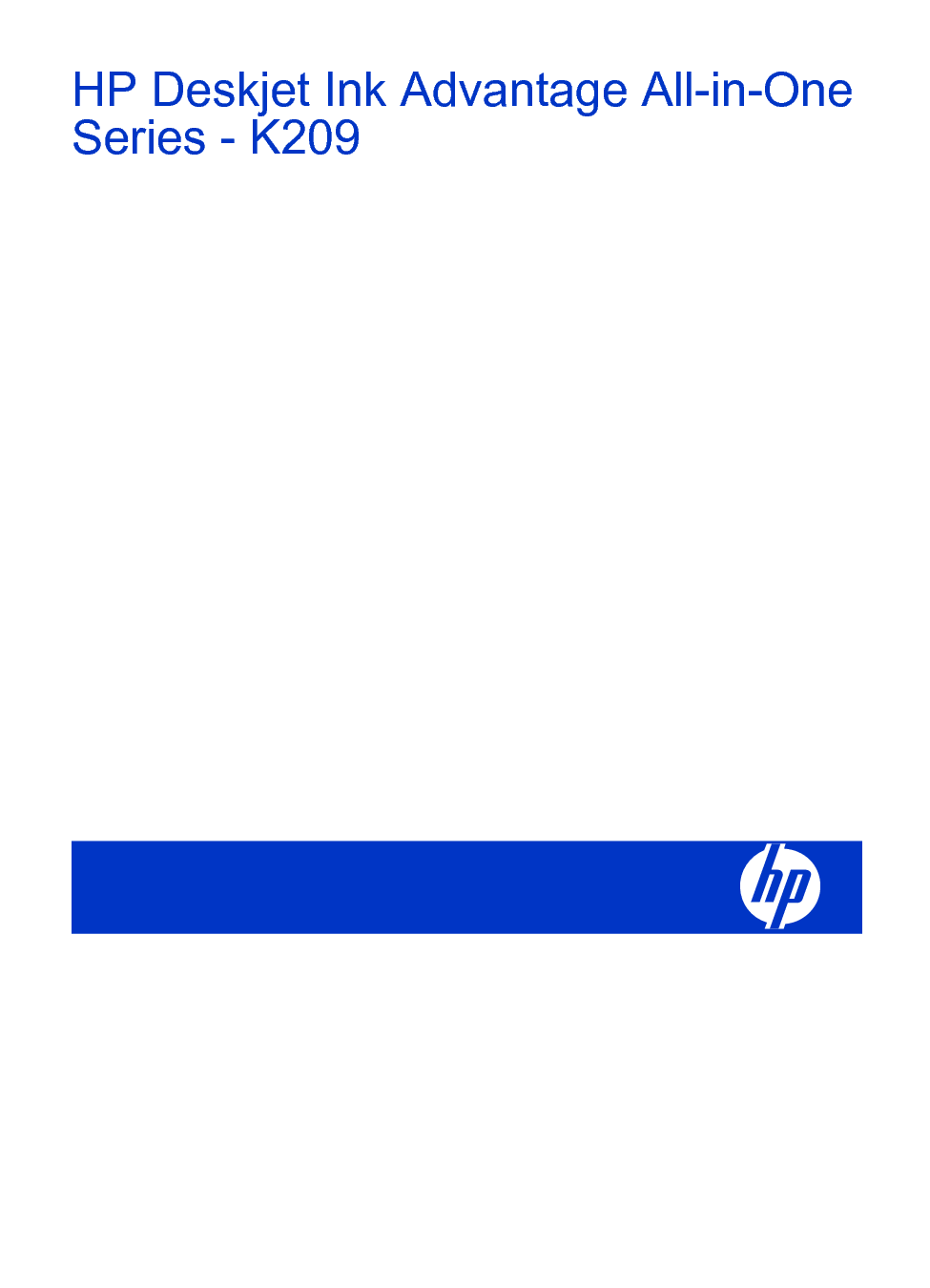 惠普 HP DeskJet Ink Advantage K209 Windows 用户指南 第1页