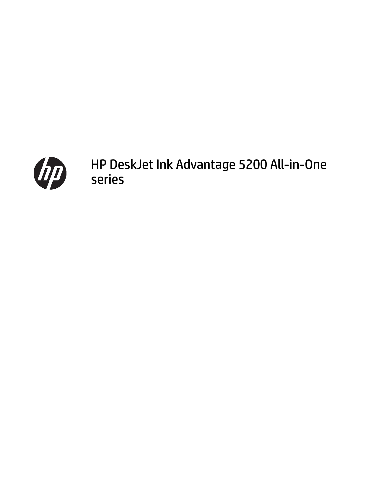 惠普 HP DeskJet Ink Advantage 5200 用户指南 封面
