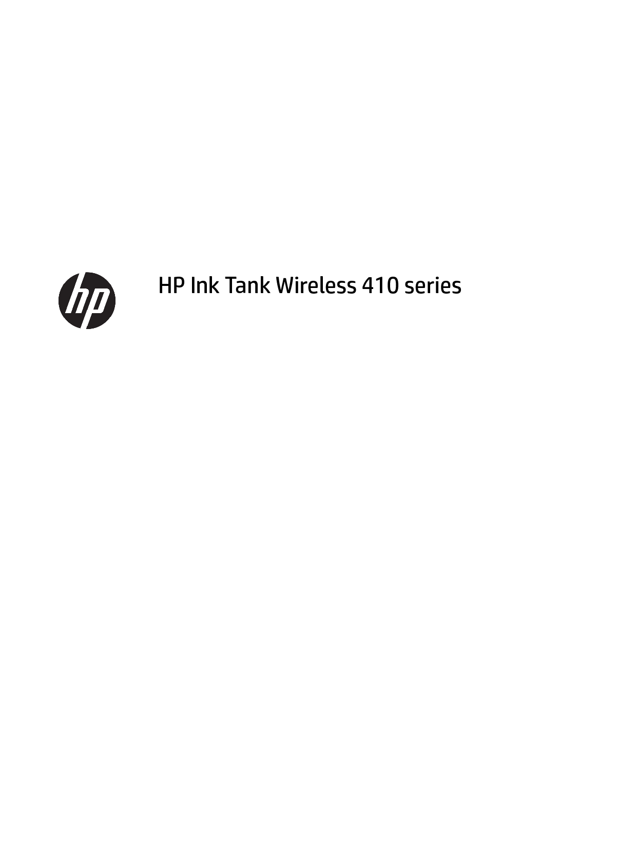 惠普 HP Ink Tank Wireless 410 用户指南 封面