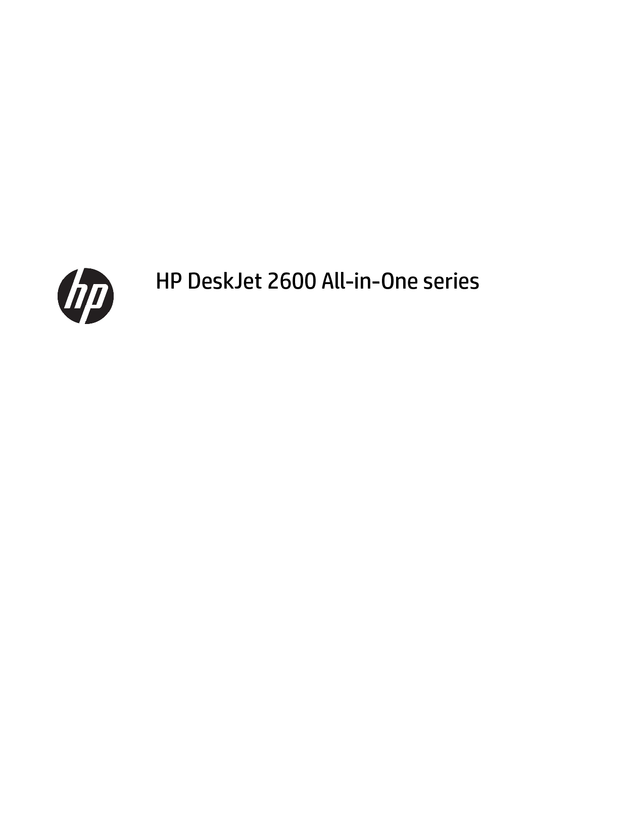 惠普 HP DeskJet 2600 用户指南 封面