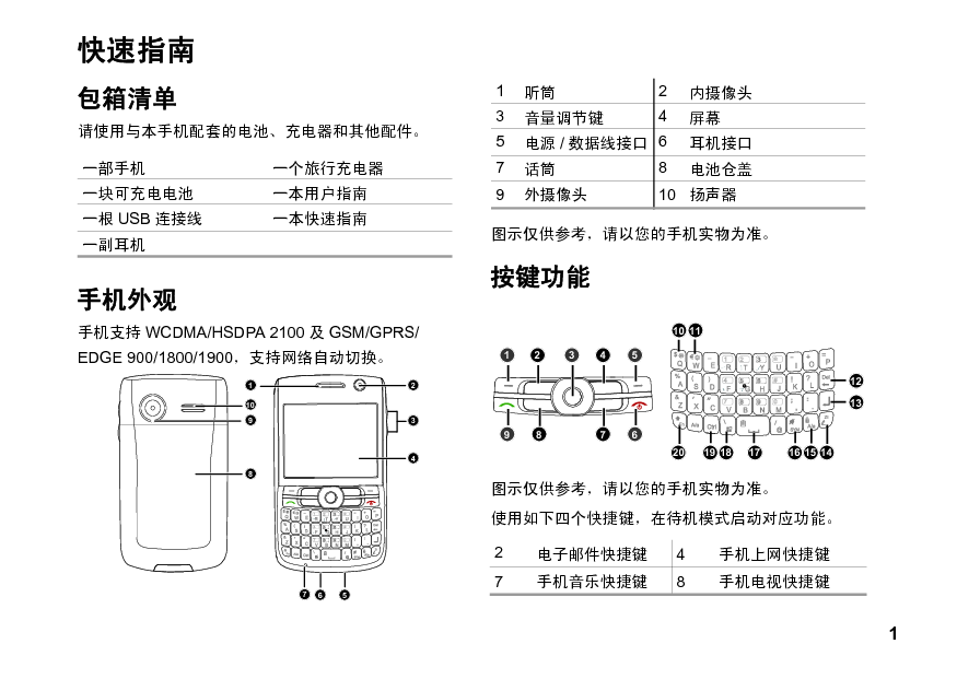 华为 Huawei U9100 快速用户指南 封面