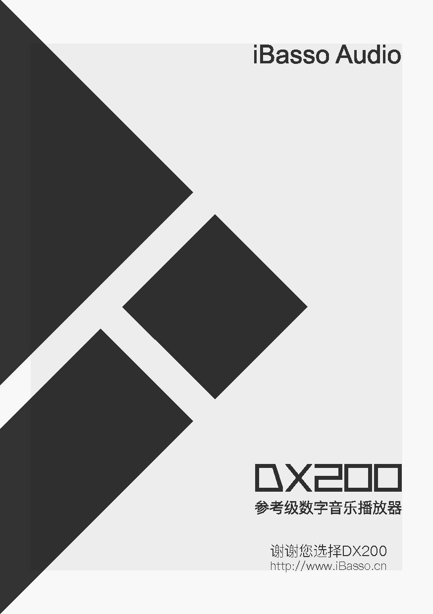 iBasso DX200 用户手册 封面