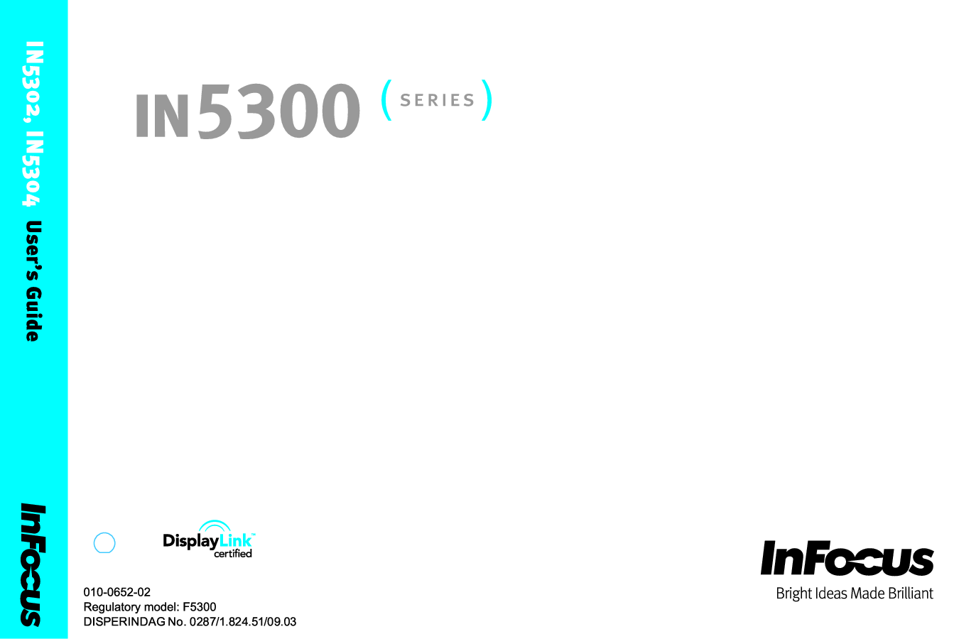 富可视 Infocus IN5302 用户指南 封面