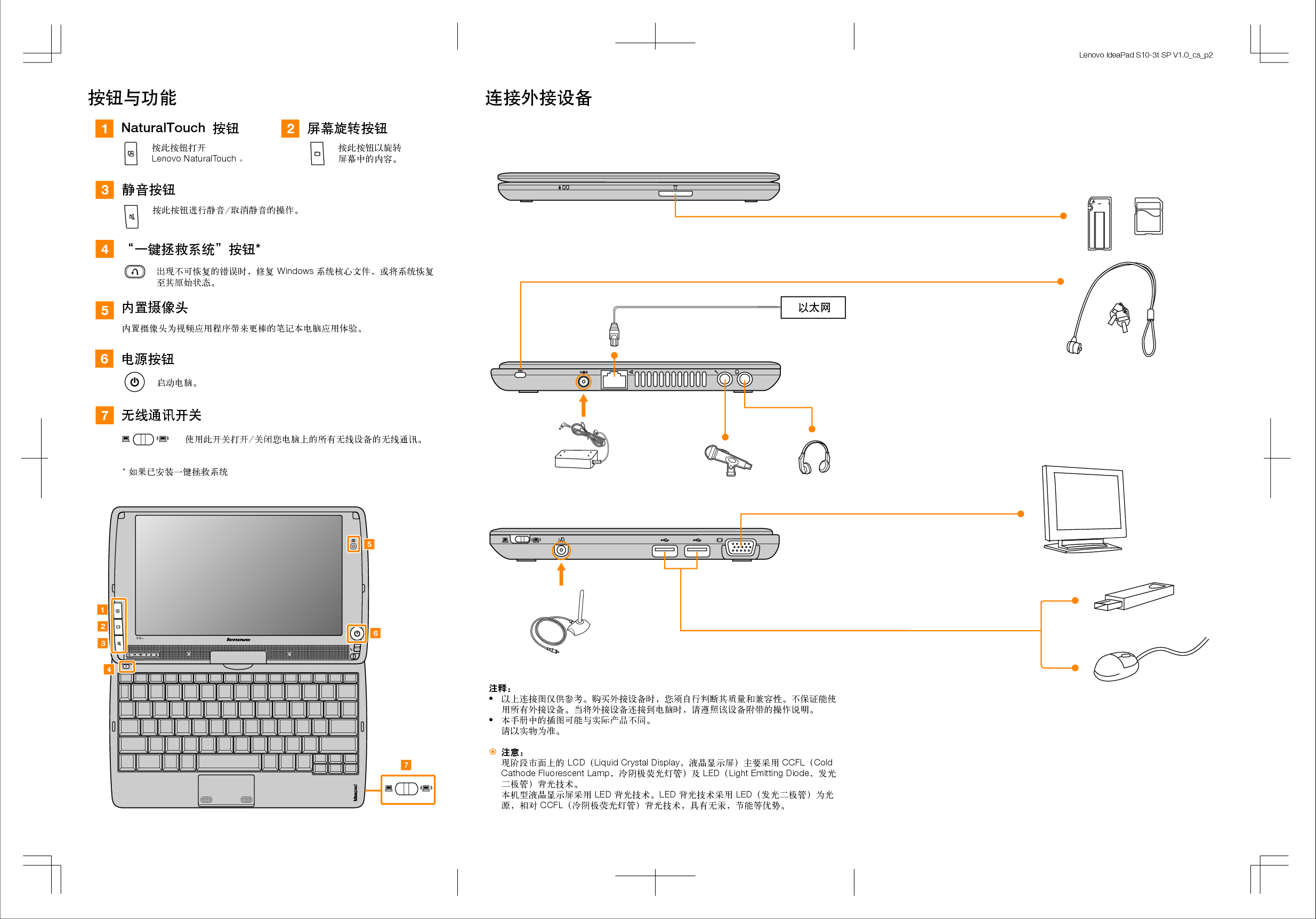 联想 Lenovo IdeaPad S10-3T 安装说明 第1页