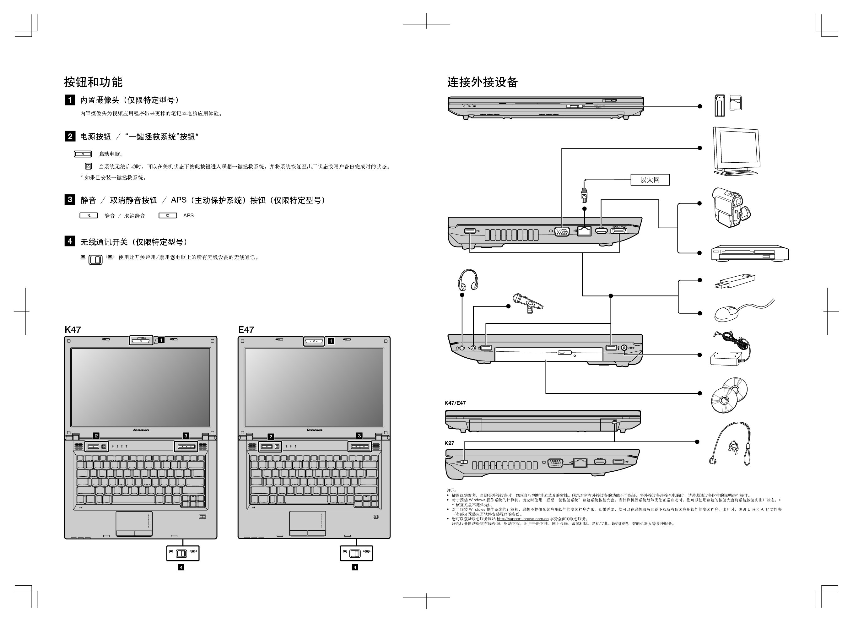 联想 Lenovo 昭阳 E47 安装说明 第1页