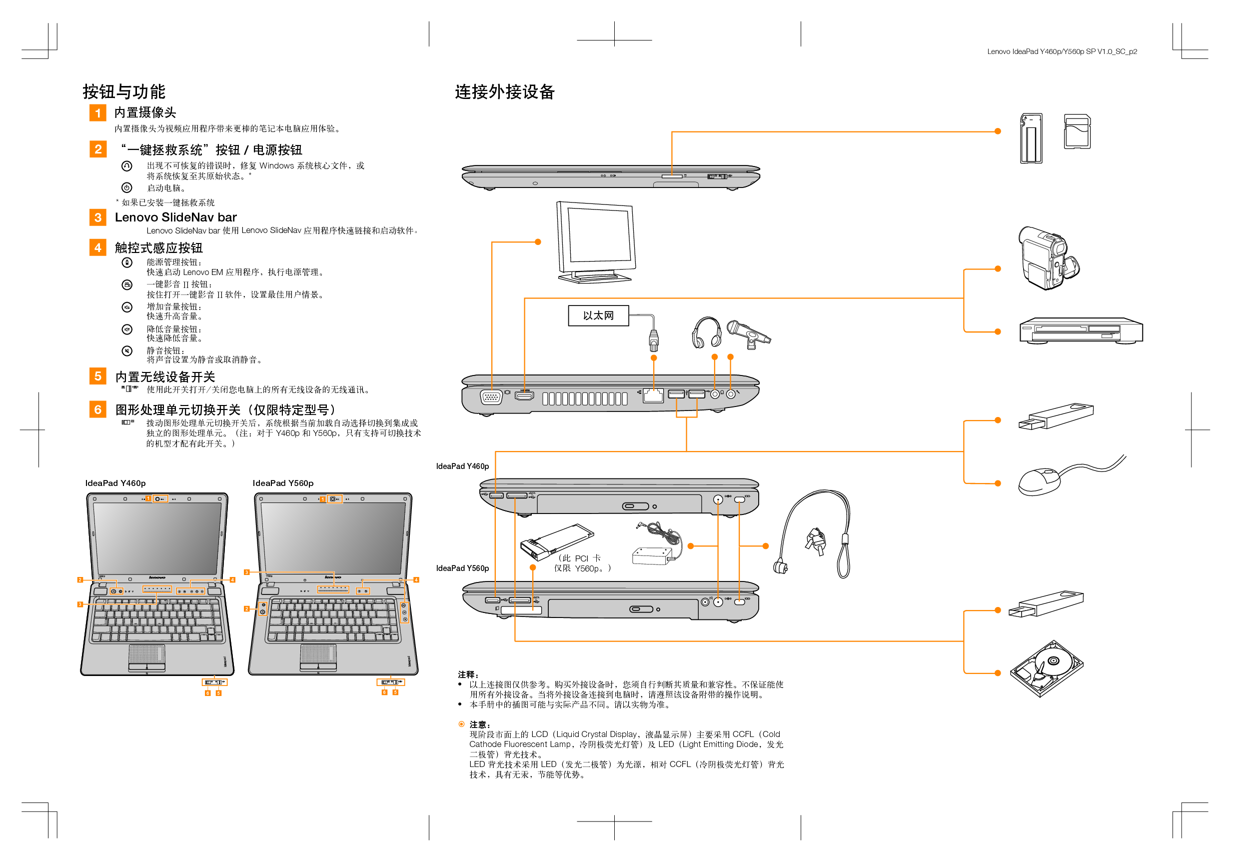 联想 Lenovo IdeaPad Y460P 安装指南 第1页