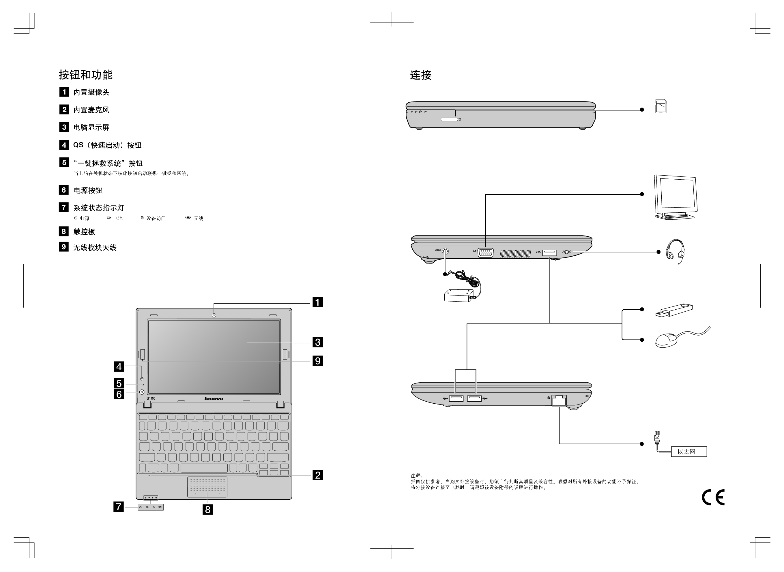 联想 Lenovo IdeaPad S100 安装说明 第1页