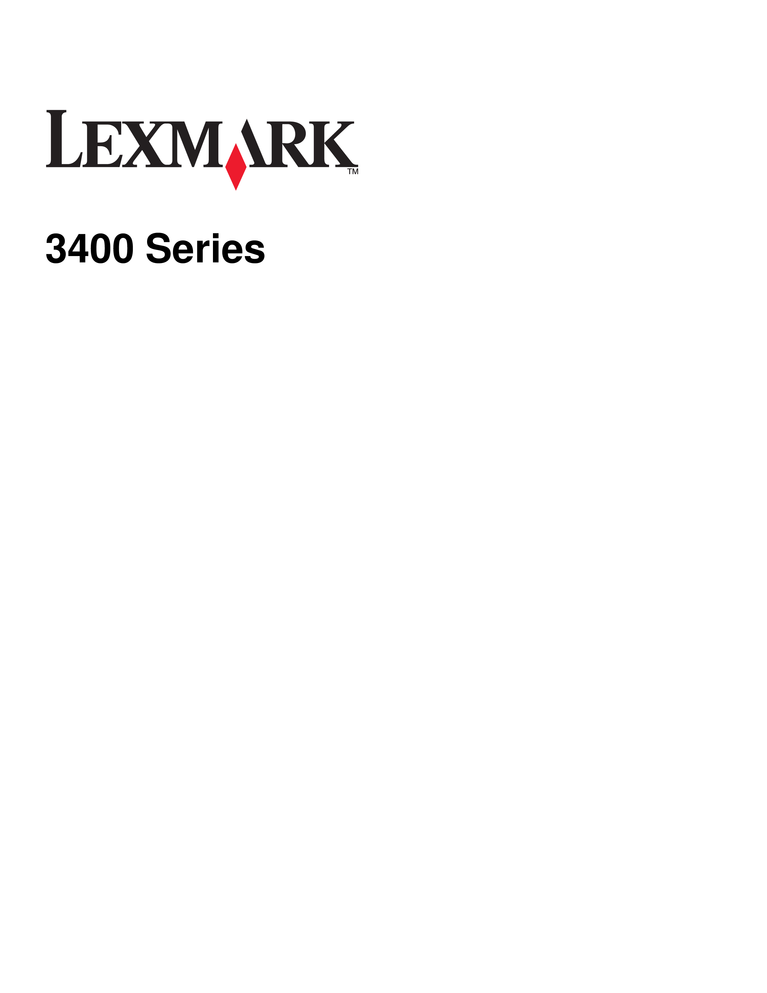 利盟 Lexmark X3430 使用手册 封面