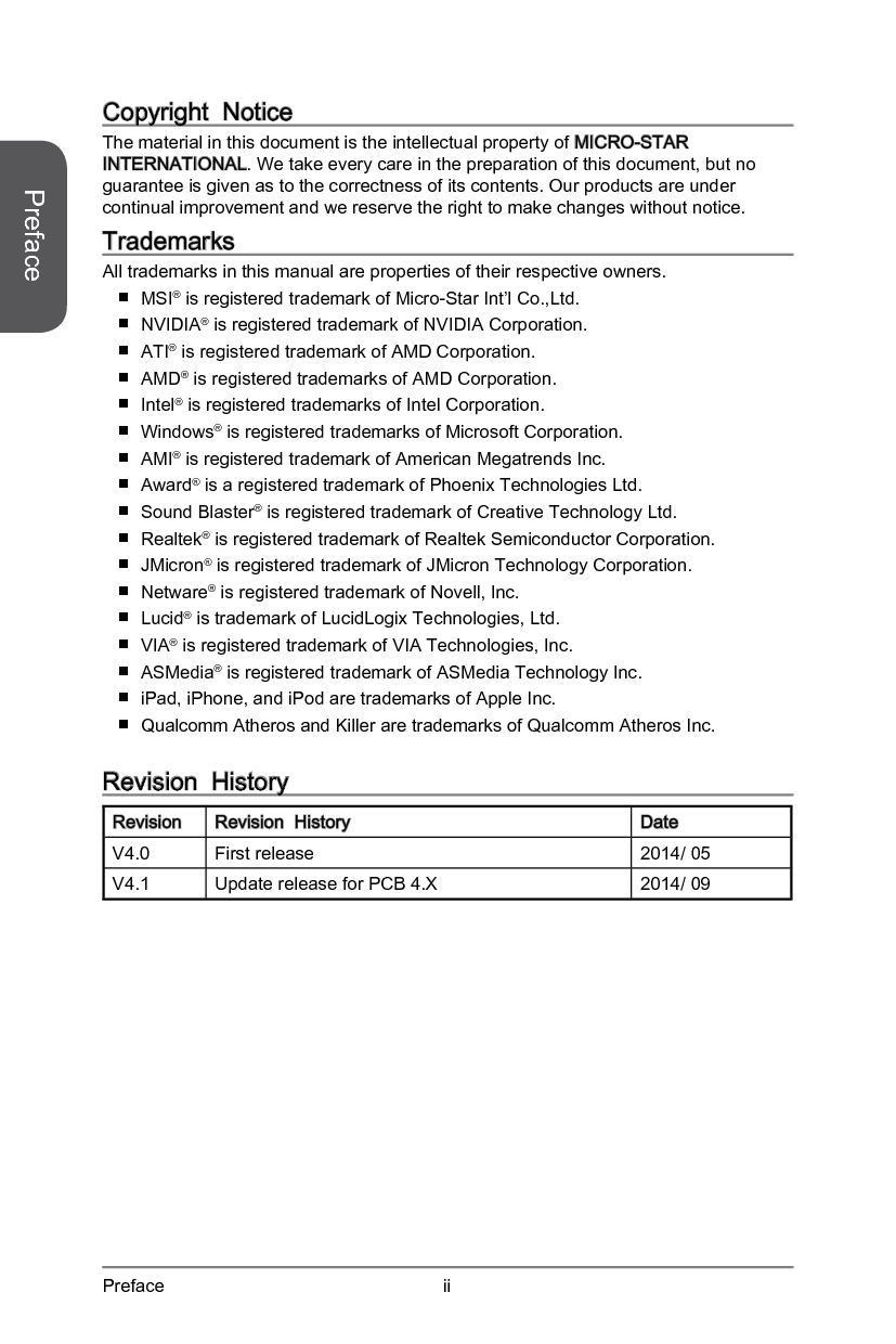 微星 MSI 970 GAMING 用户手册 第1页