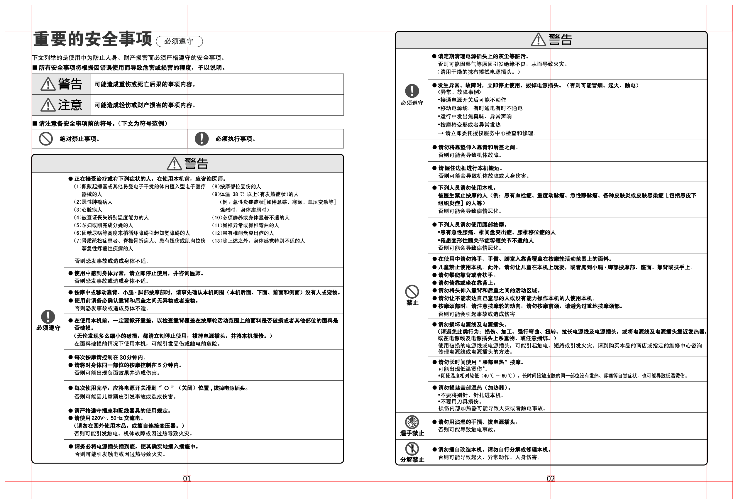 奥佳华 OGAWA OG-7808 使用手册 第2页