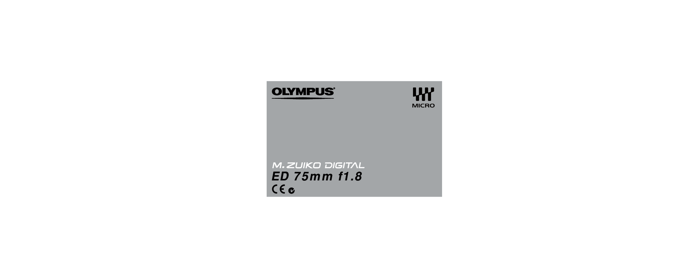奥林巴斯 Olympus ED 75mm f1.8 使用说明书 封面