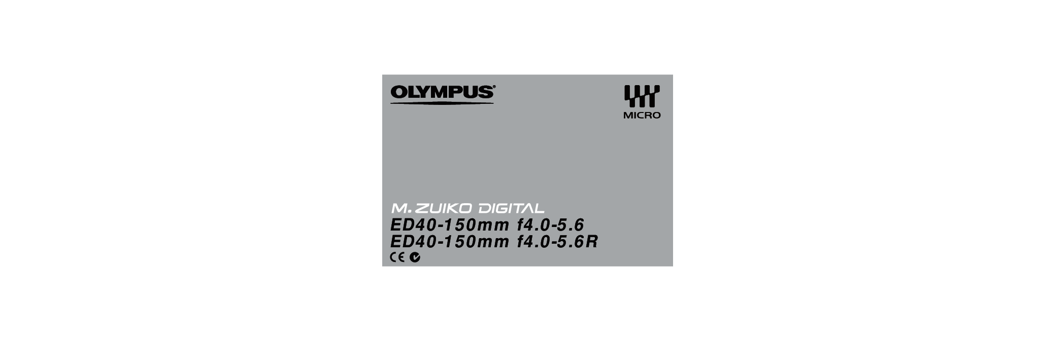 奥林巴斯 Olympus ED 40-150mm f4.0-5.6 使用说明书 封面