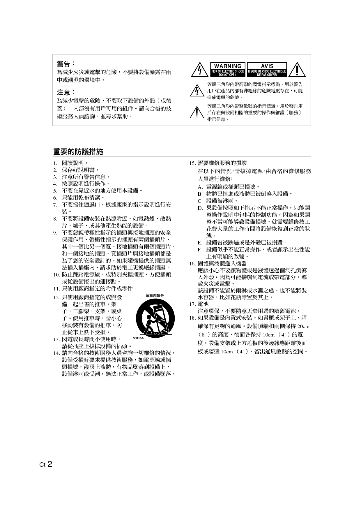 安桥 Onkyo TX-SR607 繁体 使用手册 第1页