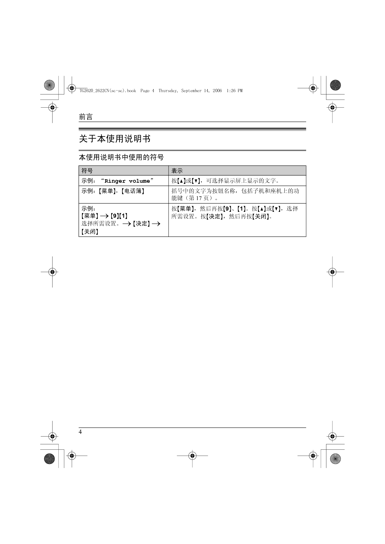 松下 Panasonic HWDCD3939(2620)P/TSD, KX-TG2620CN 说明书 第3页