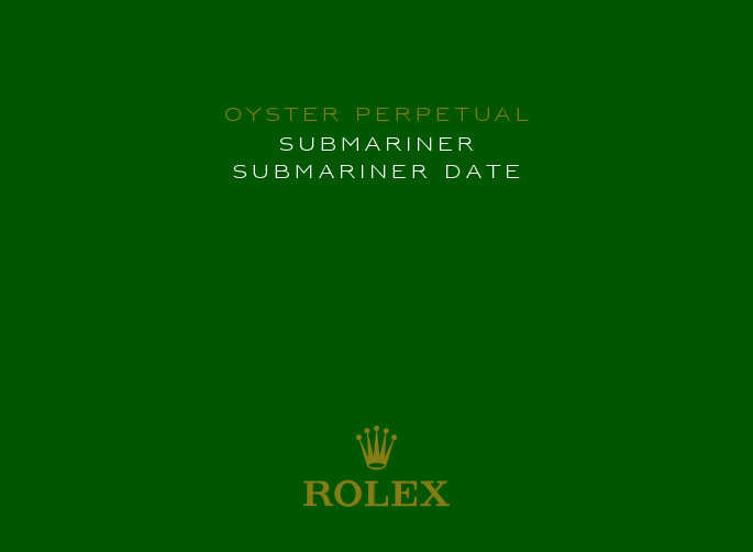 劳力士 Rolex SUBMARINER 使用说明书 封面