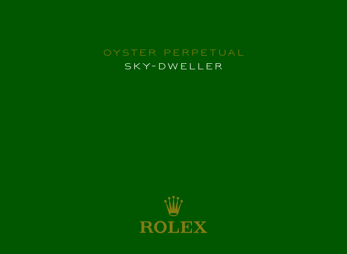 劳力士 Rolex SKY-DWELLER 使用说明书 封面
