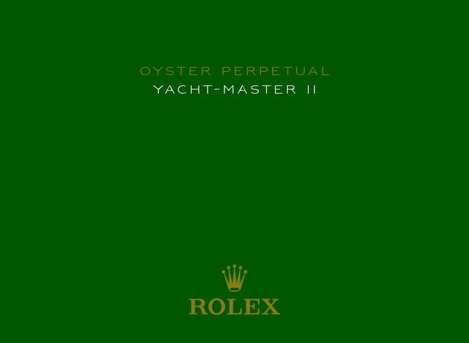 劳力士 Rolex YACHT-MASTER II 使用说明书 封面