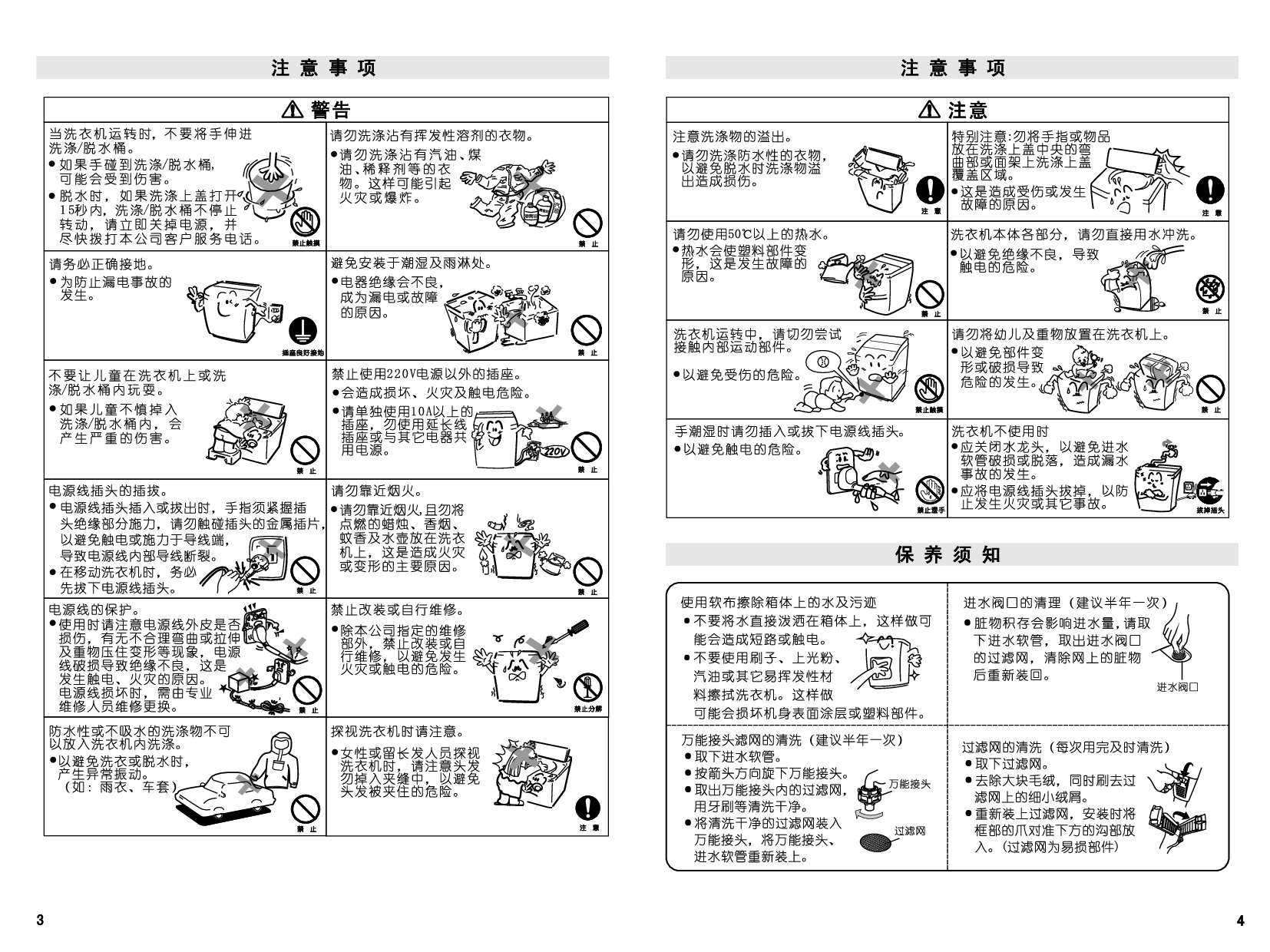 三洋 Sanyo XQB30-MINI1 使用说明书 第2页