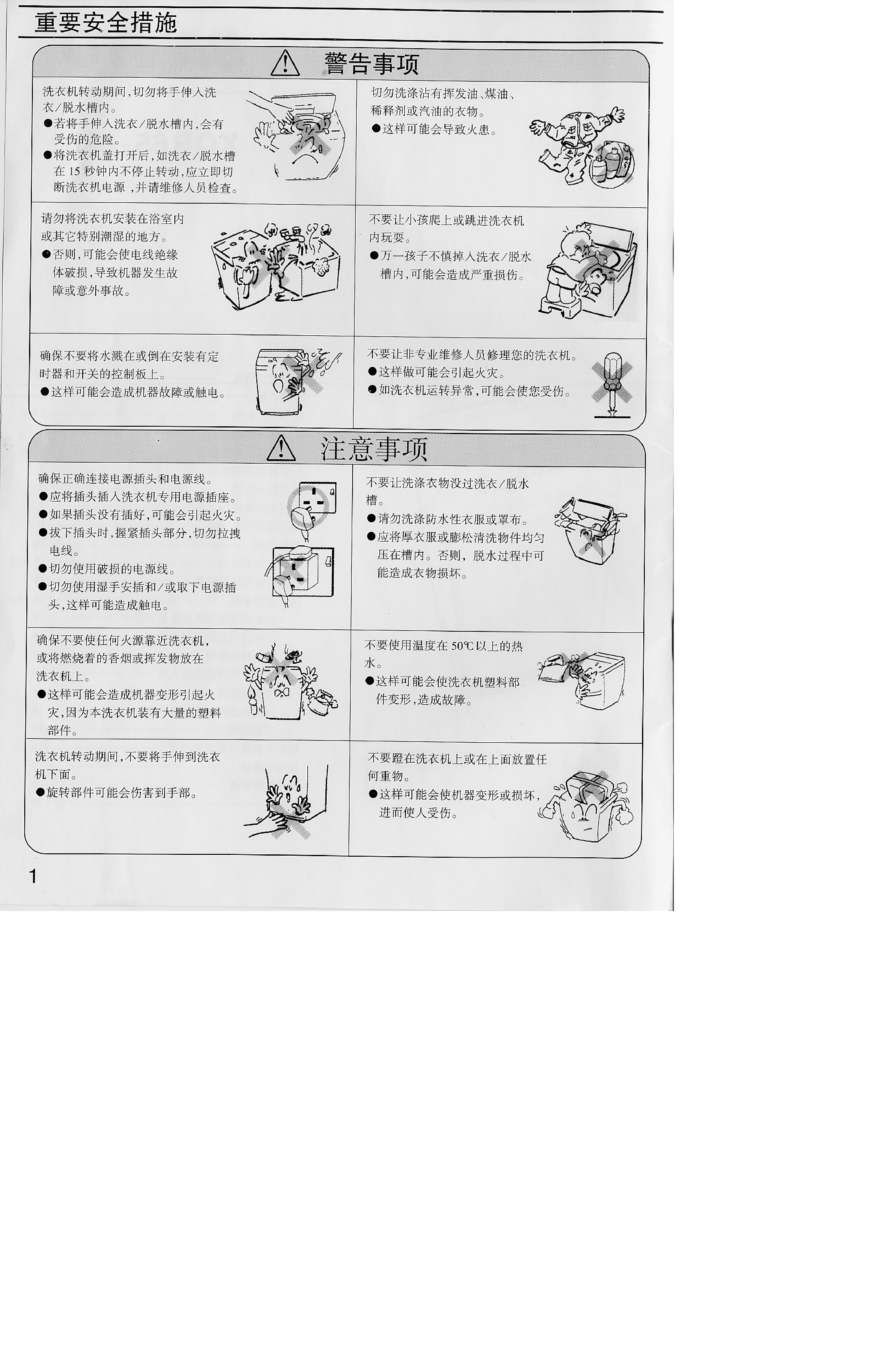 三洋 Sanyo XQB65-888 用户指南 第1页