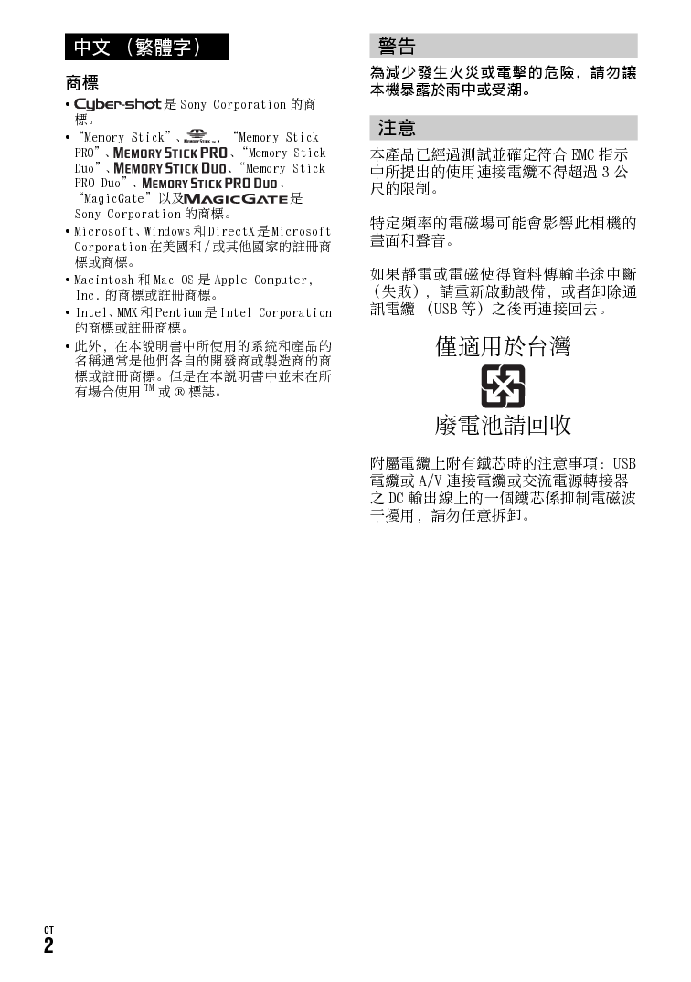 索尼 Sony DSC-S500 使用说明书 第1页
