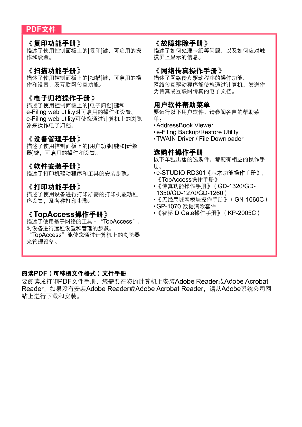 东芝 Toshiba DP-3031, e-STUDIO 307LP 快速用户指南 第2页