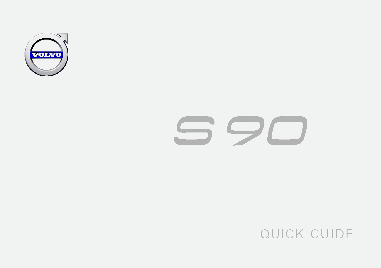 沃尔沃 Volvo S90L 2017 快速用户指南 封面