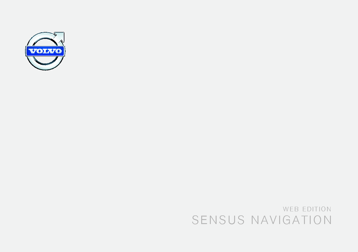 沃尔沃 Volvo Sensus Navigation 2015 用户手册 封面