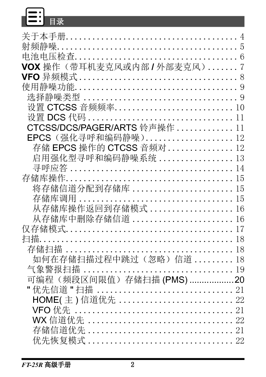 八重洲 YAESU FT-65R 操作手册 第1页